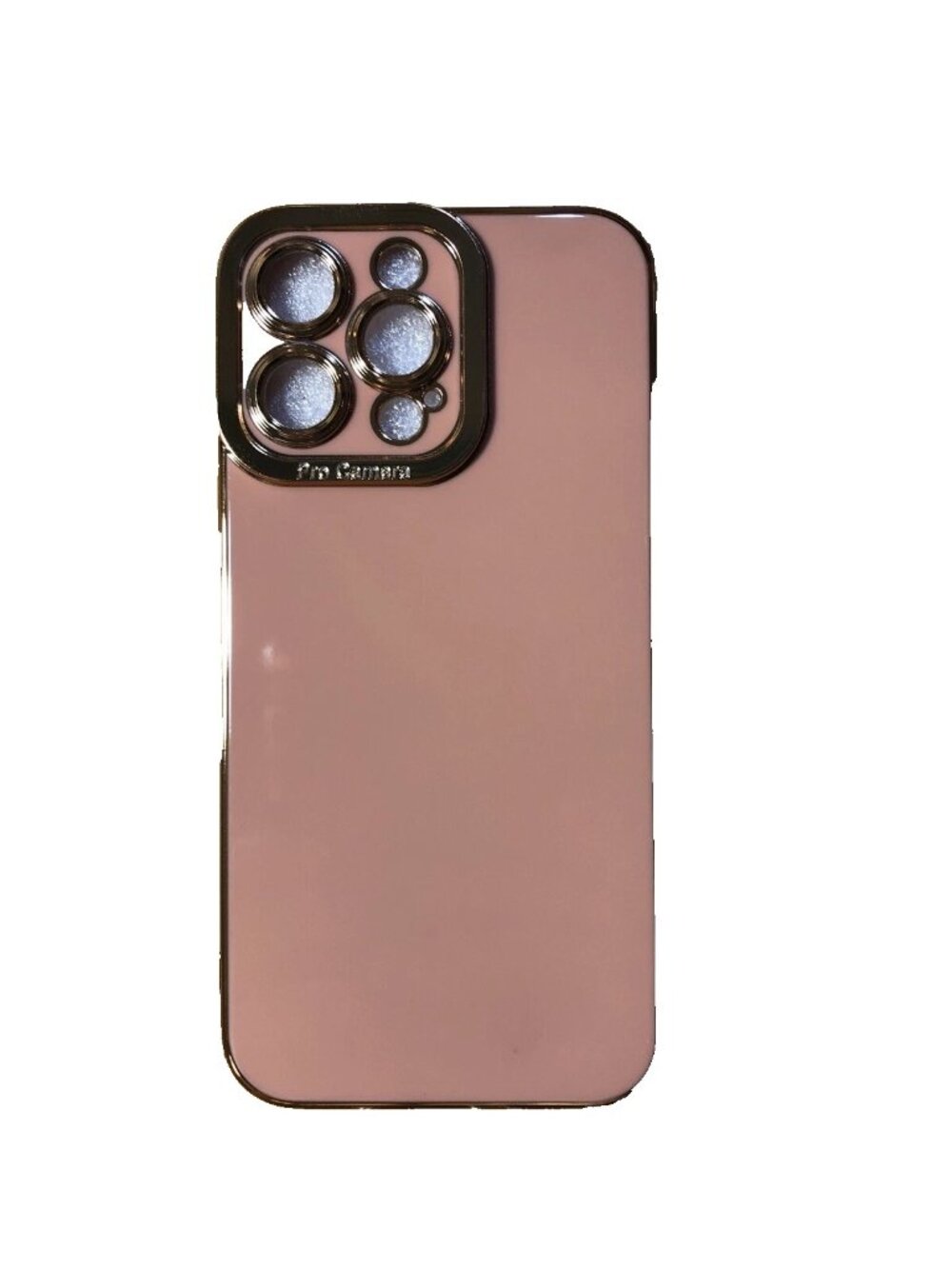 Naiadiy Luxury iPhone 14 Pro Max Pink Gold Electroplated Soft Phone Case 6.7”